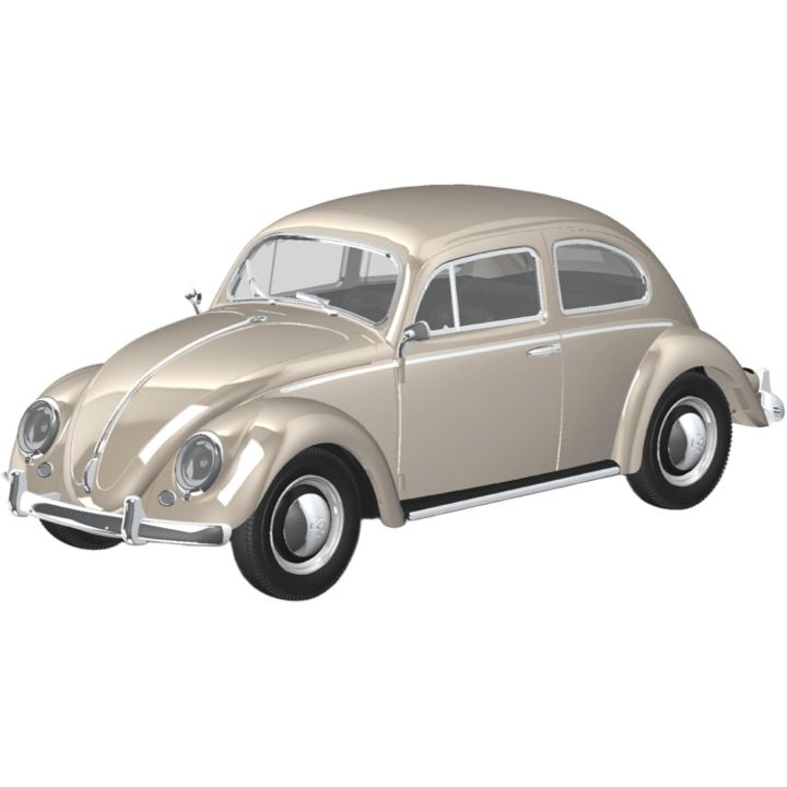 Aoshima RakuPla Snap Kit 20-LB Volkswagen Beetle Light Beige Plastic Model Kit
