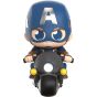 Hot Toys Cosbi Marvel Collection 081 Capitán América (Vehicle Series) Cómic - Mini Figura Bobblehead