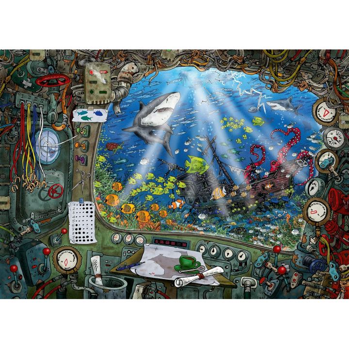 BRIO JAPAN 759-Piece Jigsaw Puzzle – Submarine Escape Puzzle Ravensburger