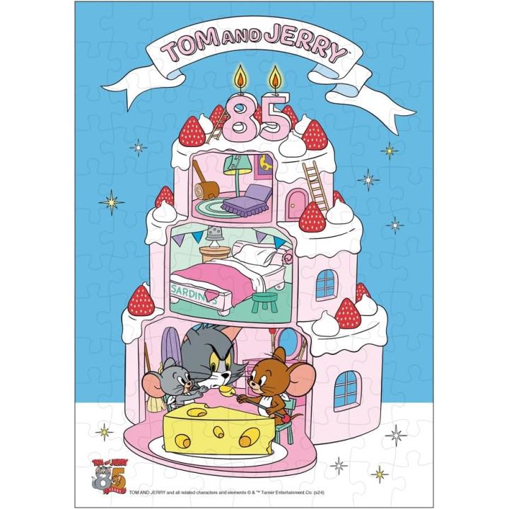 TENYO Tom and Jerry 108-Piece Jigsaw Puzzle – Cheese Celebration (18.2 x 25.7 cm)