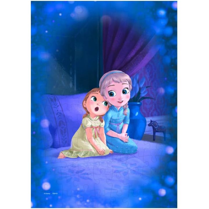 TENYO Disney 108-Piece Jigsaw Puzzle – Beautiful Child: Elsa & Anna (18.2x25.7cm)