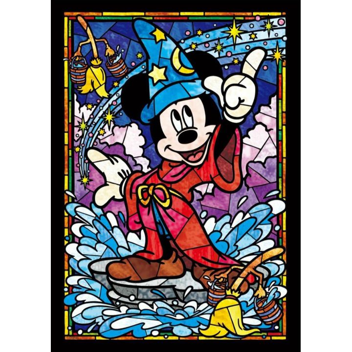TENYO Disney – Mickey Mouse Stained Art 266-Piece Jigsaw Puzzle (Gyutto Series, Japanese Edition)
