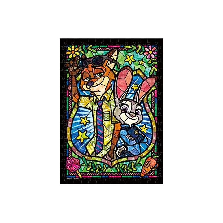 TENYO 266-Piece Jigsaw Puzzle Zootopia – Judy & Nick Stained Art (Gyutto Series)