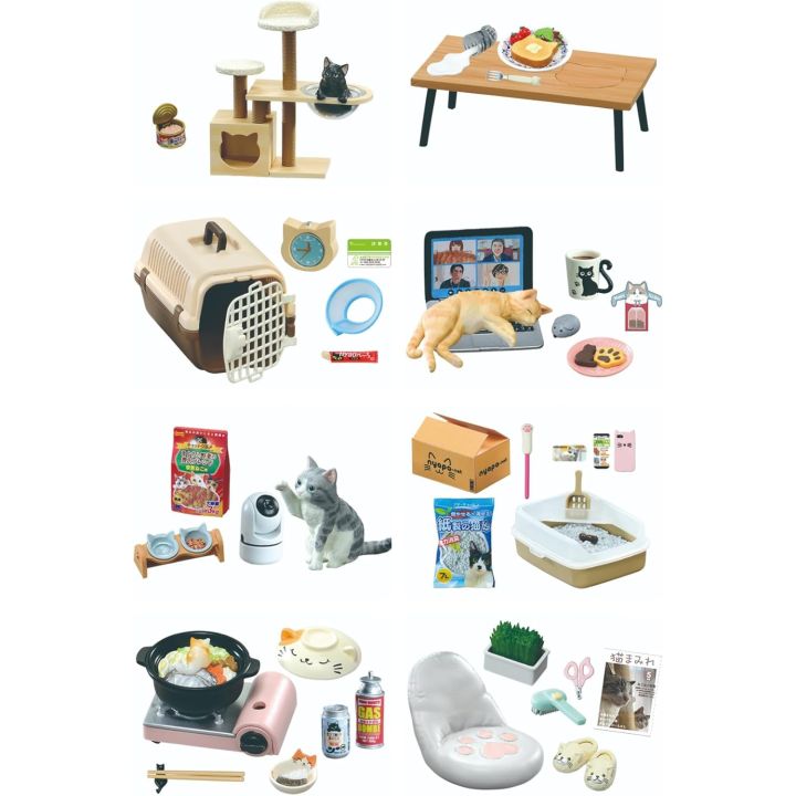 RE-MENT Puchi Sample Series: Nekota-san's Daily Life – Re-Ment Miniature Figure Collection (1BOX, 8 Types)