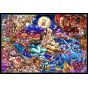TENYO 1000-Piece Disney Aladdin Story Stained Glass Pure White Jigsaw Puzzle (51 x 73.5 cm)