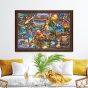 TENYO 1000-Piece Disney Winnie the Pooh Story Stained Glass Pure White Jigsaw Puzzle (51 x 73.5 cm)