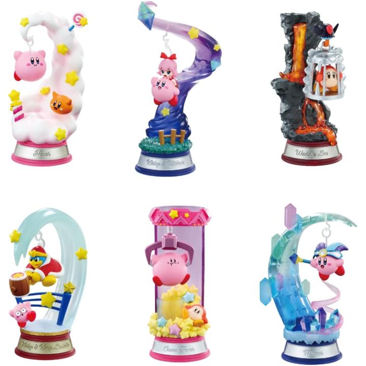 RE-MENT Kirby Swing Kirby Twinkle Traveler – 6-Piece Miniature Figure Box