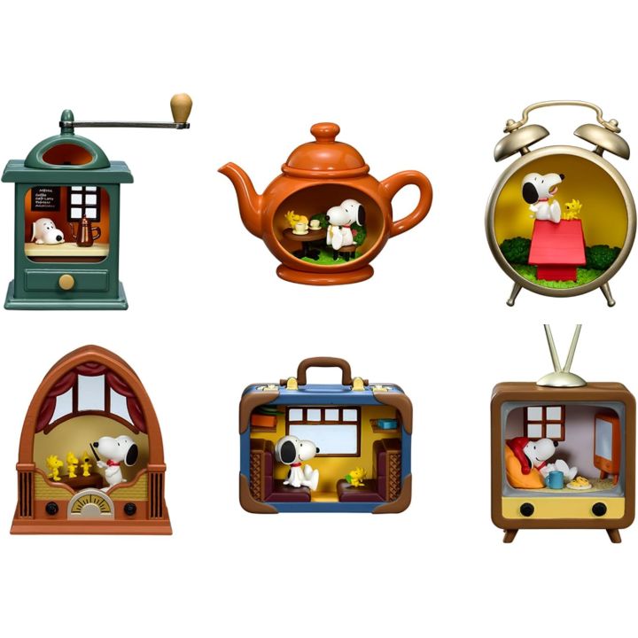 RE-MENT Peanuts Snoopy Antique Diorama Collection – 1BOX (6pcs)