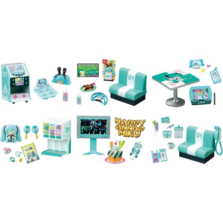 RE-MENT Hatsune Miku "Miku Miku♪ Karaoke" Miniature Diorama Figure Box – 1 BOX (6 pcs)