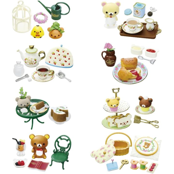 RE-MENT Rilakkuma British Tea Time 1BOX – Re-Ment Miniature Collectible Figure Set (Japanese Import)