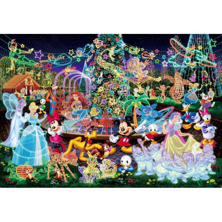 TENYO Disney Magical Illumination 500-Piece Jigsaw Puzzle (35×49cm) – Radiant Nighttime Fantasy (Japanese Import)