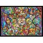 TENYO Disney All-Star Stained Glass Hologram Jigsaw Puzzle (500 Pieces / 35×49cm)