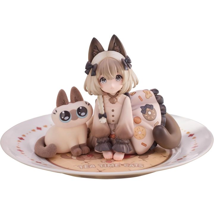 RIBOSE DLC Series Tea Time Cats x Siamese Cat Azuki-san Friendship Collaboration Set (Non-Scale Figure)