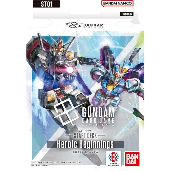 Mazzo di partenza del gioco di carte Bandai ST01 Gundam Heroic Beginnings Mazzo di partenza del gioco di carte Bandai ST01 Gundam Heroic Beginnings