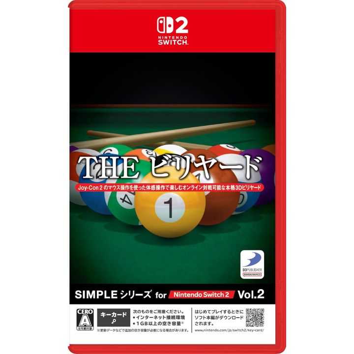 D3 Publisher – SIMPLE Series for Nintendo Switch 2 Vol.2 THE Billiards KEY CARD Edition (Nintendo Switch 2)