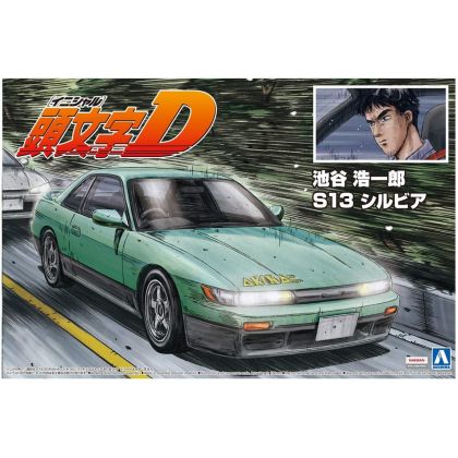 AOSHIMA Initial D No.11 Koichiro Iketani S13 Silvia 1/24 Scale Plastic Model