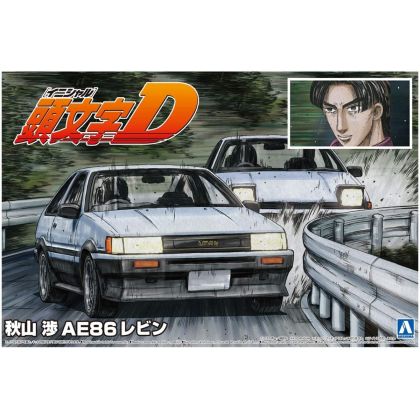 AOSHIMA Initial D No.13 Wataru Akiyama AE86 Levin 1/24 Scale Plastic Model