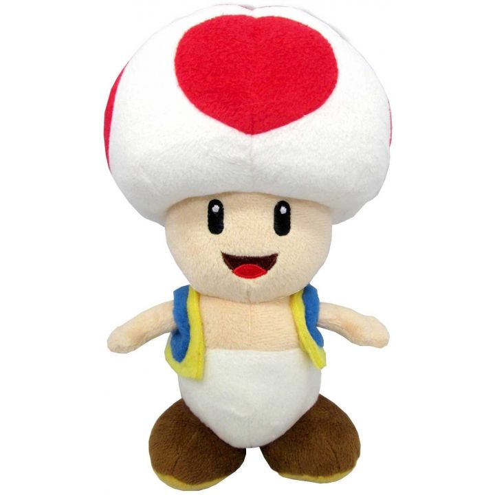 Sanei Super Mario All Star Collection AC04 7.5" Toad Plush, Small