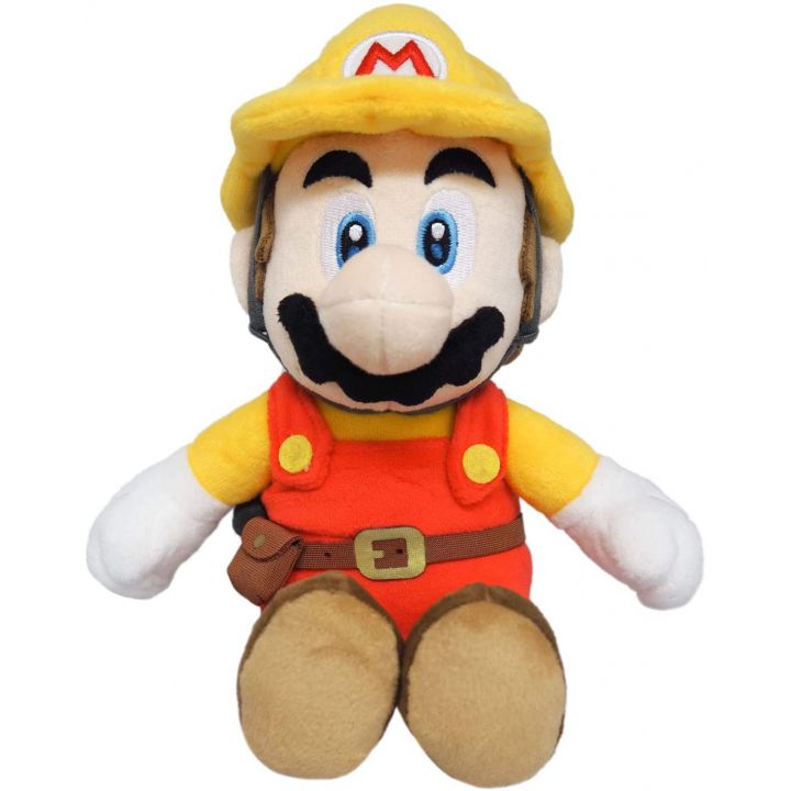 Sanei Super Mario Maker 2 - Mario Builder Plush, Small