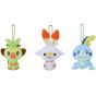 Pokemon Center Original Mascot Set GalarTabi Sarunori (Grookey), Hibanny (Scorbunny) & Messon (Sobble)