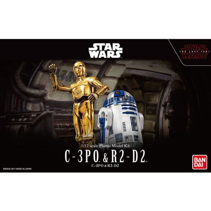 BANDAI Star Wars (The Last of the Jedi) C-3PO & R2-D2 Set Plastic Model Kit