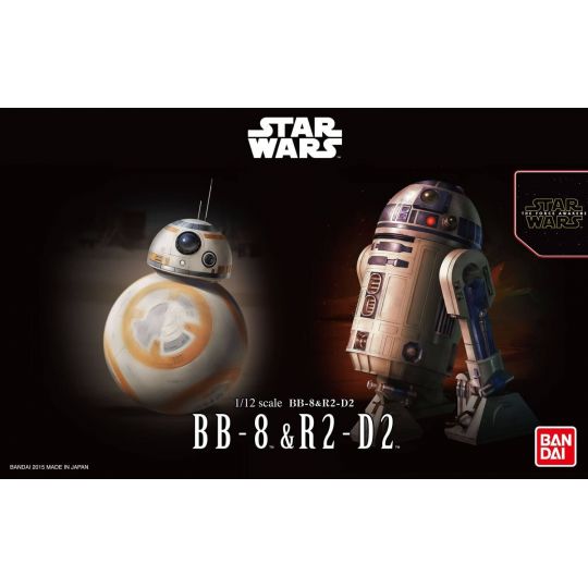 BANDAI Star Wars (The Force Awakens) BB-8 & R2-D2 Set Plastic Model Kit