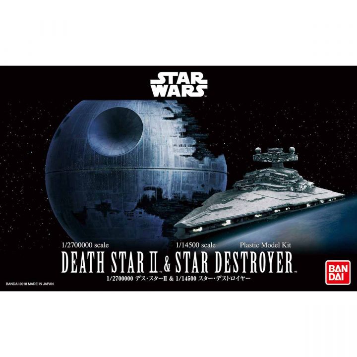 BANDAI Star Wars - Death Star II & Star Destroyer Plastic Model Kit