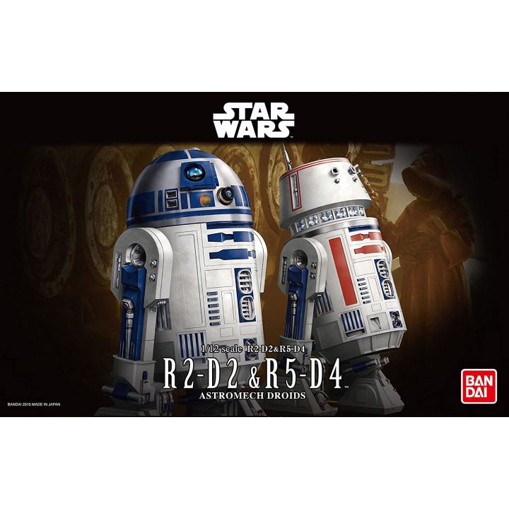 BANDAI Star Wars R2-D2 & R5-D4 Set di modellini in plastica