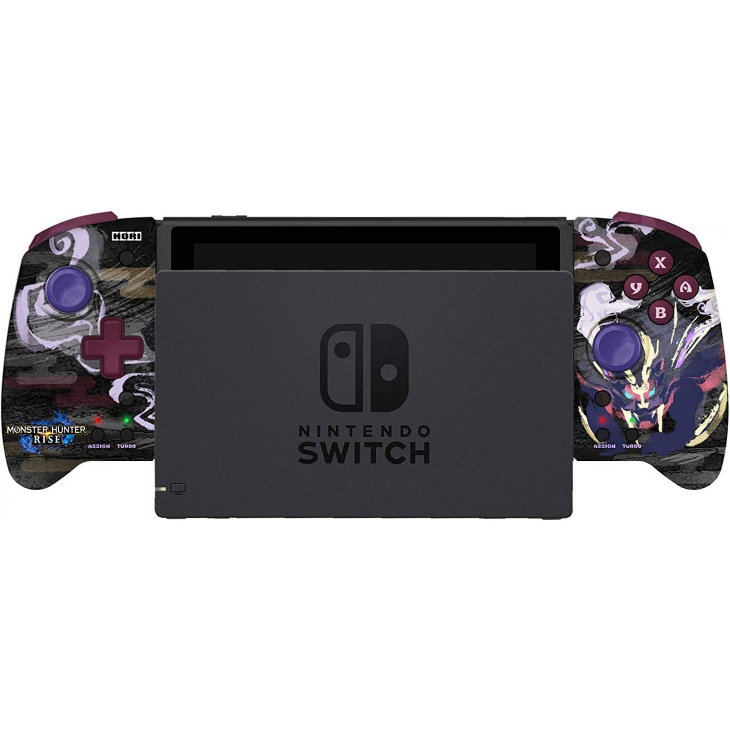 Hori Monster Hunter Rise Grip Controller Split Pad For Nintendo Switch