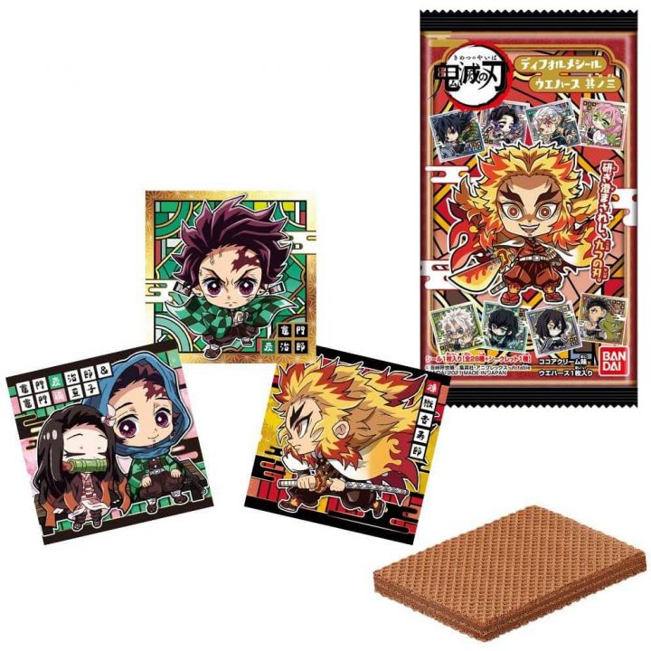 BANDAI Kimetsu no Yaiba (Demon Slayer) - Deformed Seal Sticker Wafer Collection 3 BOX (Set of 20)