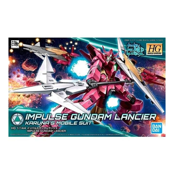 BANDAI HGBD Mobile Suit Gundam Build Divers - Impulse Gundam Lancier Karuna's Mobile Suit Model Kit