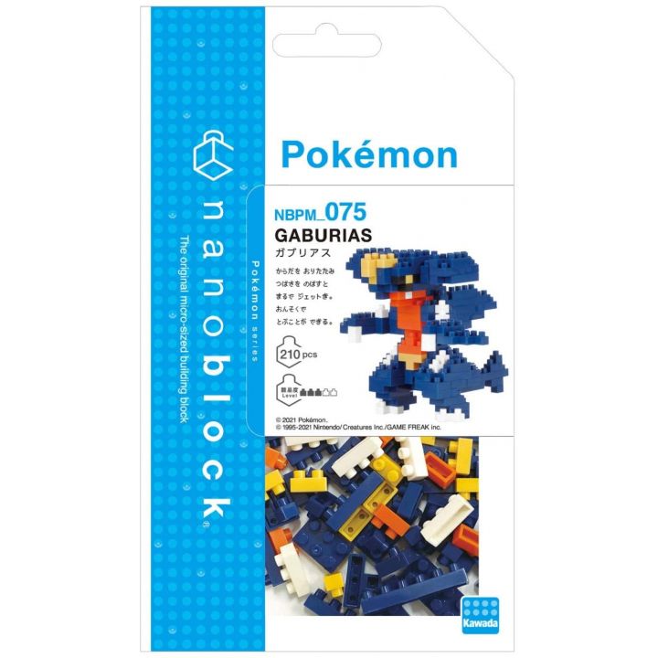 KAWADA Nanoblock NBPM-075 Pokemon Gaburias (Carchacrok)