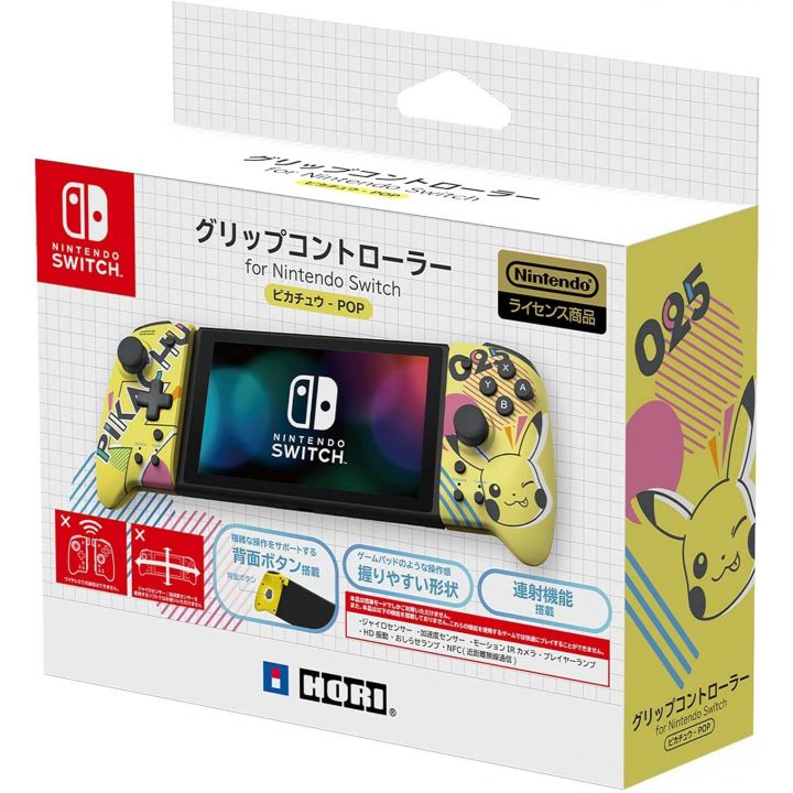 HORI NSW-254 - Pikachu POP - Grip Controller (Split Pad) for Nintendo Switch