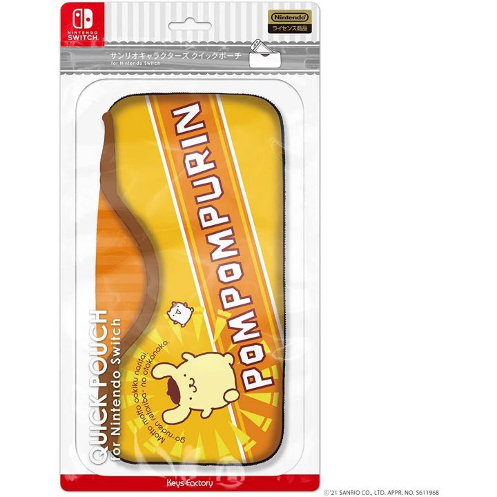 Keys Factory CQP-010-2 Quick Pouch For Nintendo Switch Pompompurin Sanrio Characters Series