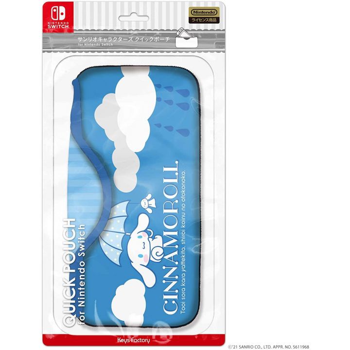 Keys Factory CQP-010-3 Funda rápida para Nintendo Switch Cinnamoroll Serie de personajes de Sanrio
