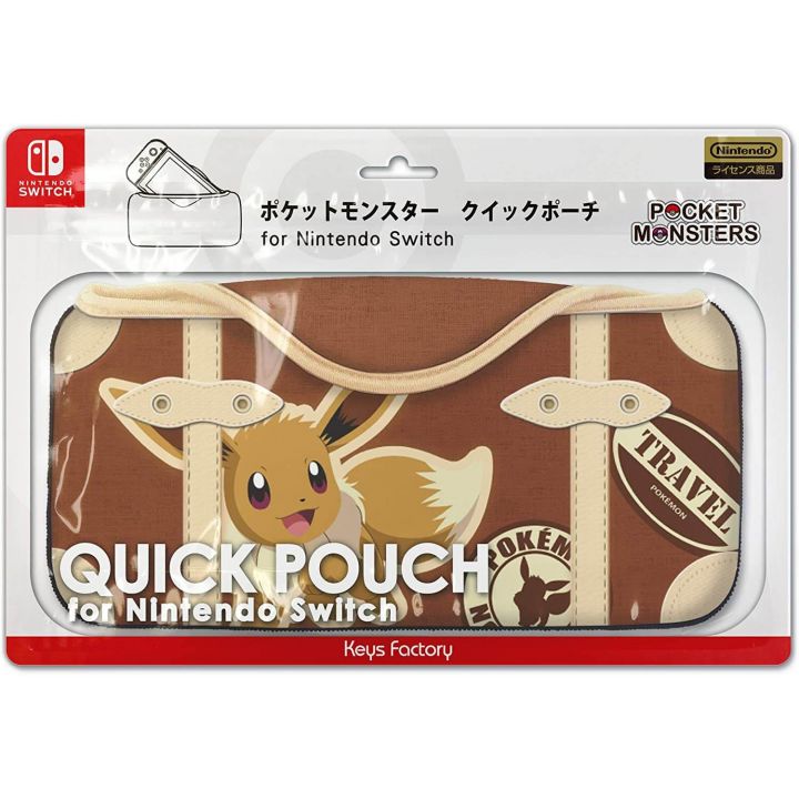 Keys Factory CQP-008-2 Quick Pouch For Nintendo Switch Eevee Pokemon Series