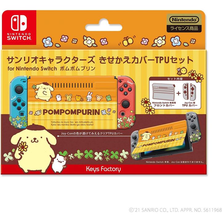 Keys Factory CKT-001-2 - Kisekae Set - Funda para Nintendo Switch - Pompompurin Serie de personajes de Sanrio