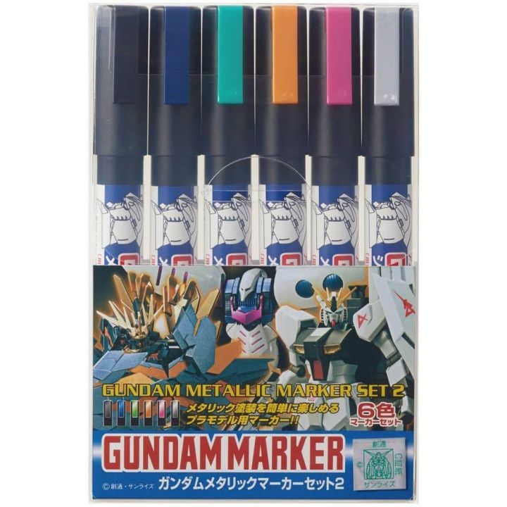 GSI Creos Gundam Marker AMS125 Gundam Metallic Marker Set 2