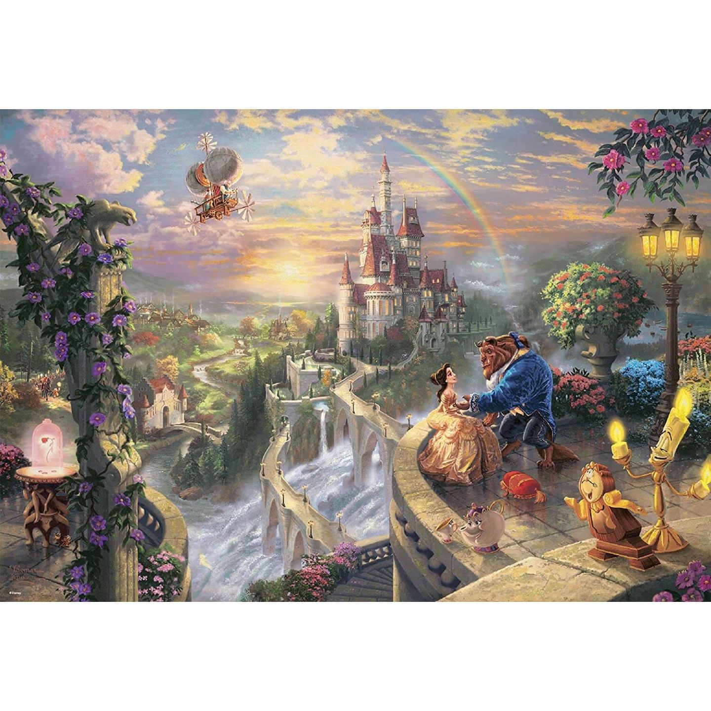 Tenyo DW-1000-479 Jigsaw Puzzle Disney Beauty and the Beast Eternity Love 