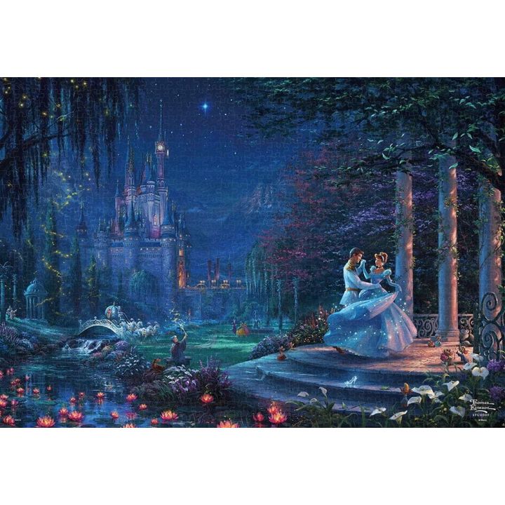 TENYO - DISNEY Cinderella Dancing in the Starlight - Thomas Kinkade 1000 Piece Jigsaw Puzzle D-1000-068