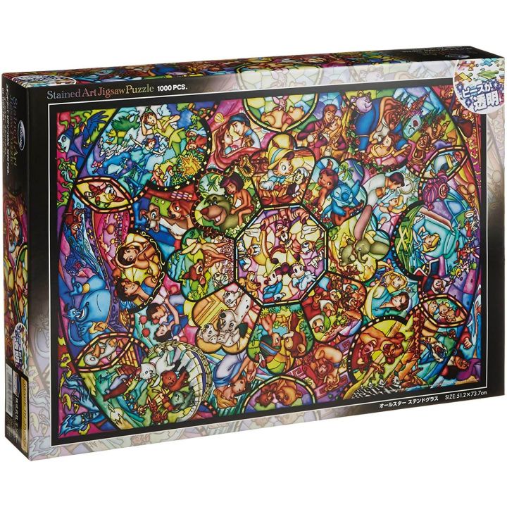 TENYO - DISNEY All Stars - 1000 Piece Stained Glass Jigsaw Puzzle D-1000-764