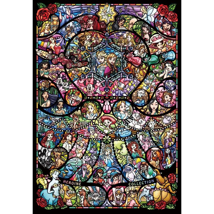 TENYO - DISNEY & PIXAR Heroine Collection - 1000 Piece Stained Glass Jigsaw Puzzle D-1000-028