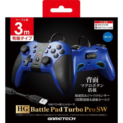 GAMETECH - HG Battle Pad Turbo Pro SW for Nintendo Switch - Blue