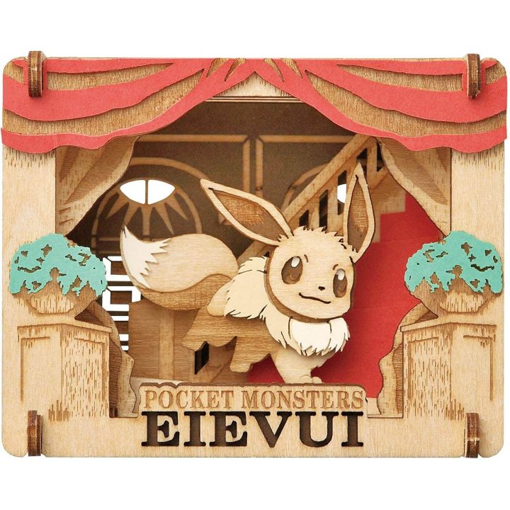 ENSKY Paper Theater PT-W06 Wood Style Pokemon Eievui (Eevee)