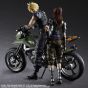 SQUARE ENIX - Final Fantasy VII REMAKE Play Arts Kai - Jessie & Cloud & Bike figures set