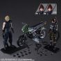 SQUARE ENIX - Final Fantasy VII REMAKE Play Arts Kai - Set de figurines de Jessie & Cloud & leur moto