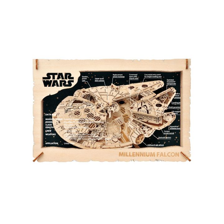 ENSKY - STAR WARS Teatro di carta in legno PT-WL05 Millenium Falcon