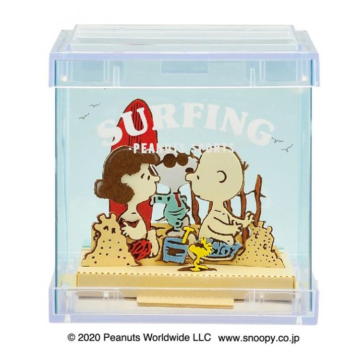 ENSKY - PEANUTS Paper Theater Cube PTC-13 Peanuts Surfing