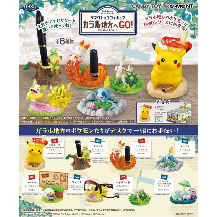 RE-MENT Pokemon DesQ Desktop Figure Let's Go to Galar! Collection Box