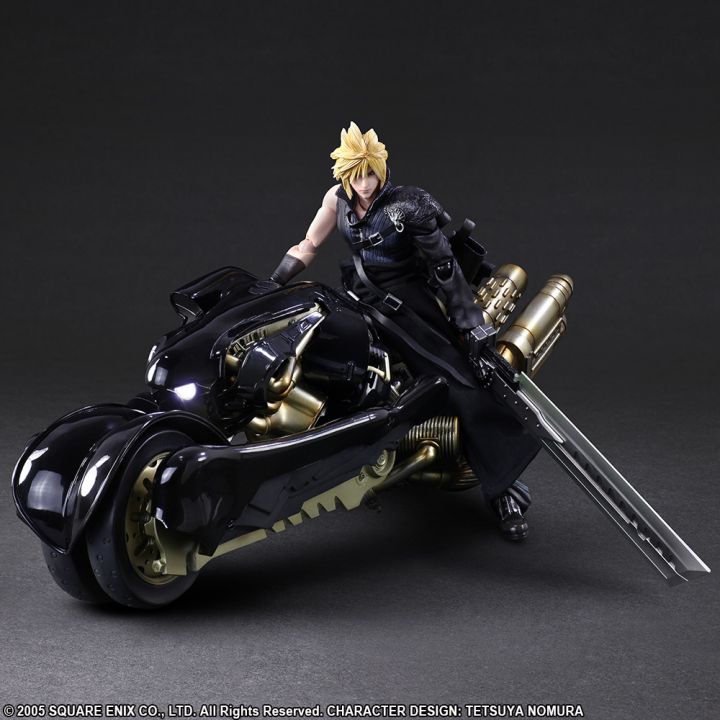 SQUARE ENIX - Final Fantasy VII Advent Children Play Arts Kai - Figurines de Cloud Strife et Fenrir